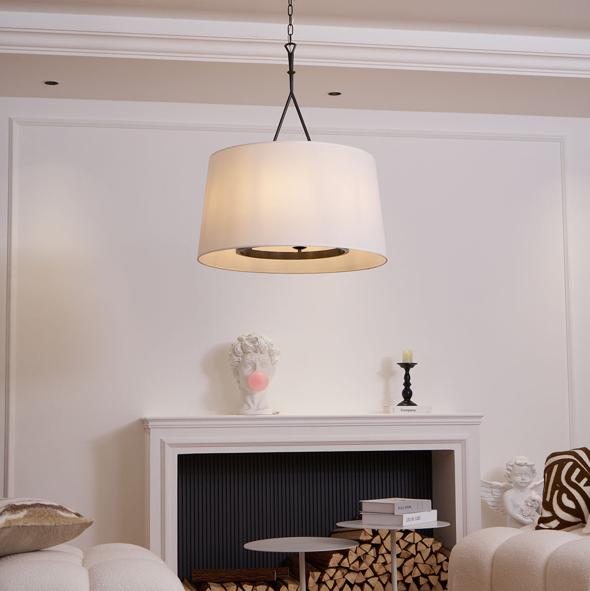 Wink Modern Minimalist Brass Fabric Pendant Lamp - Letslighting
