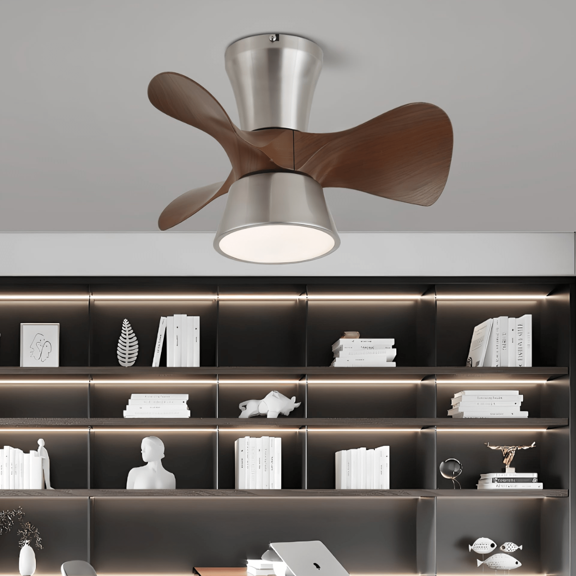 Kylen Modern Wood Ceiling Fan Light - Letslighting