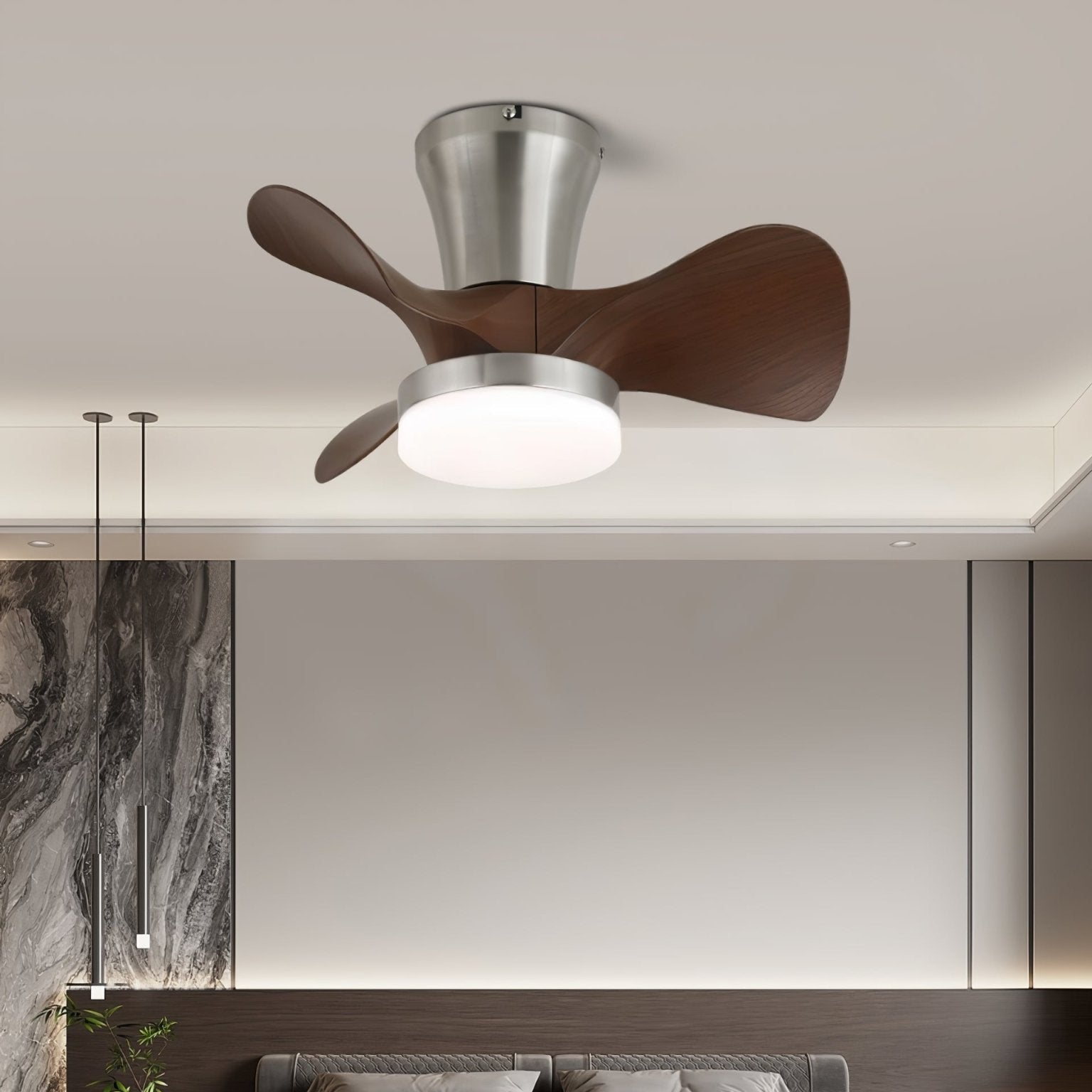 Kylen Modern Wood Ceiling Fan Light - Letslighting