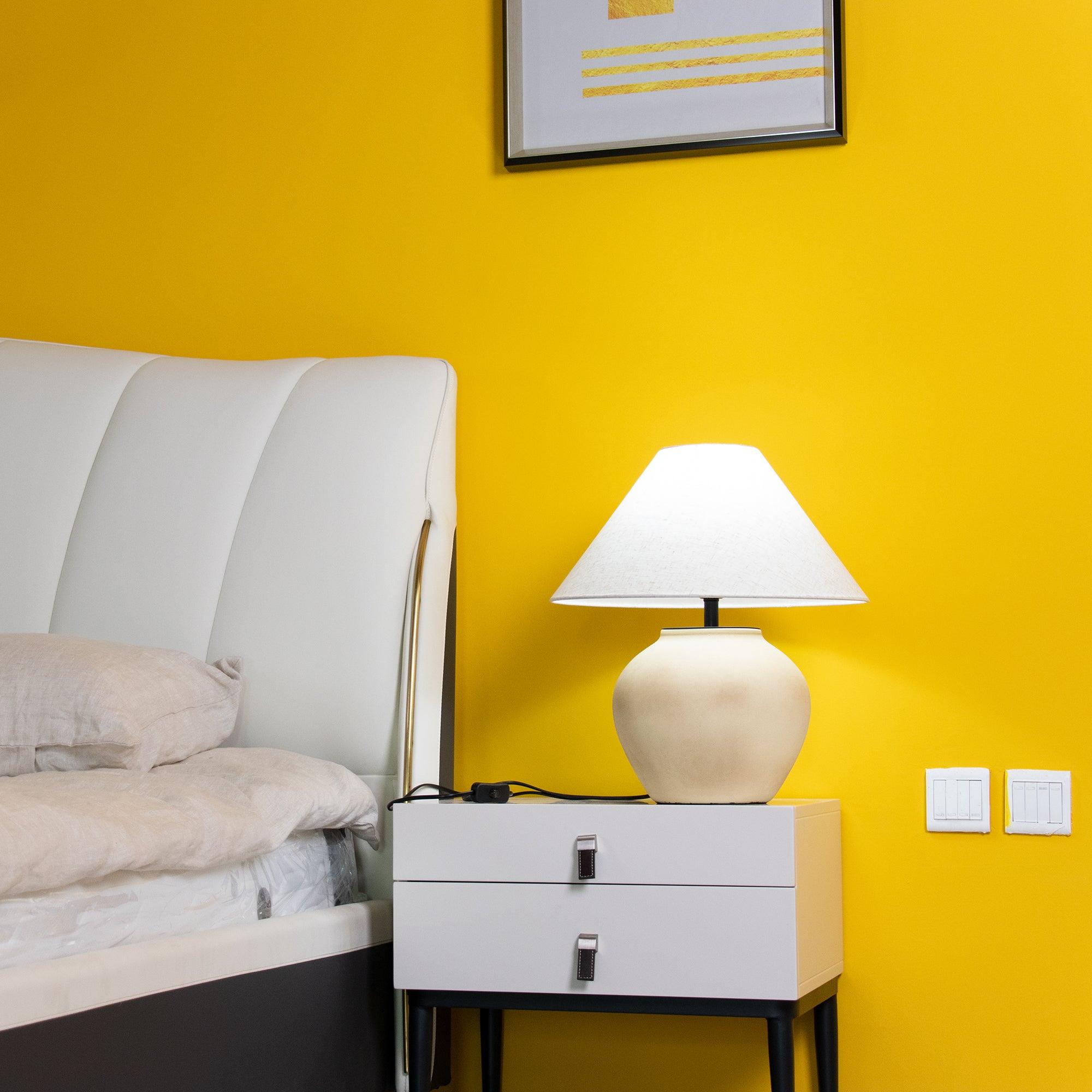 Lumian Fabric Ceramic Rustic Table Lamp - Letslighting