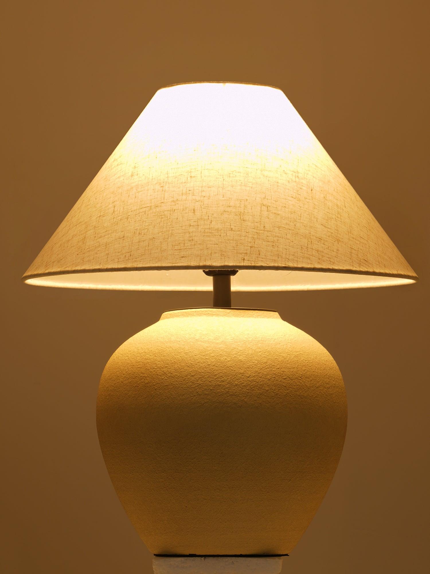 Lumian Fabric Ceramic Rustic Table Lamp - Letslighting