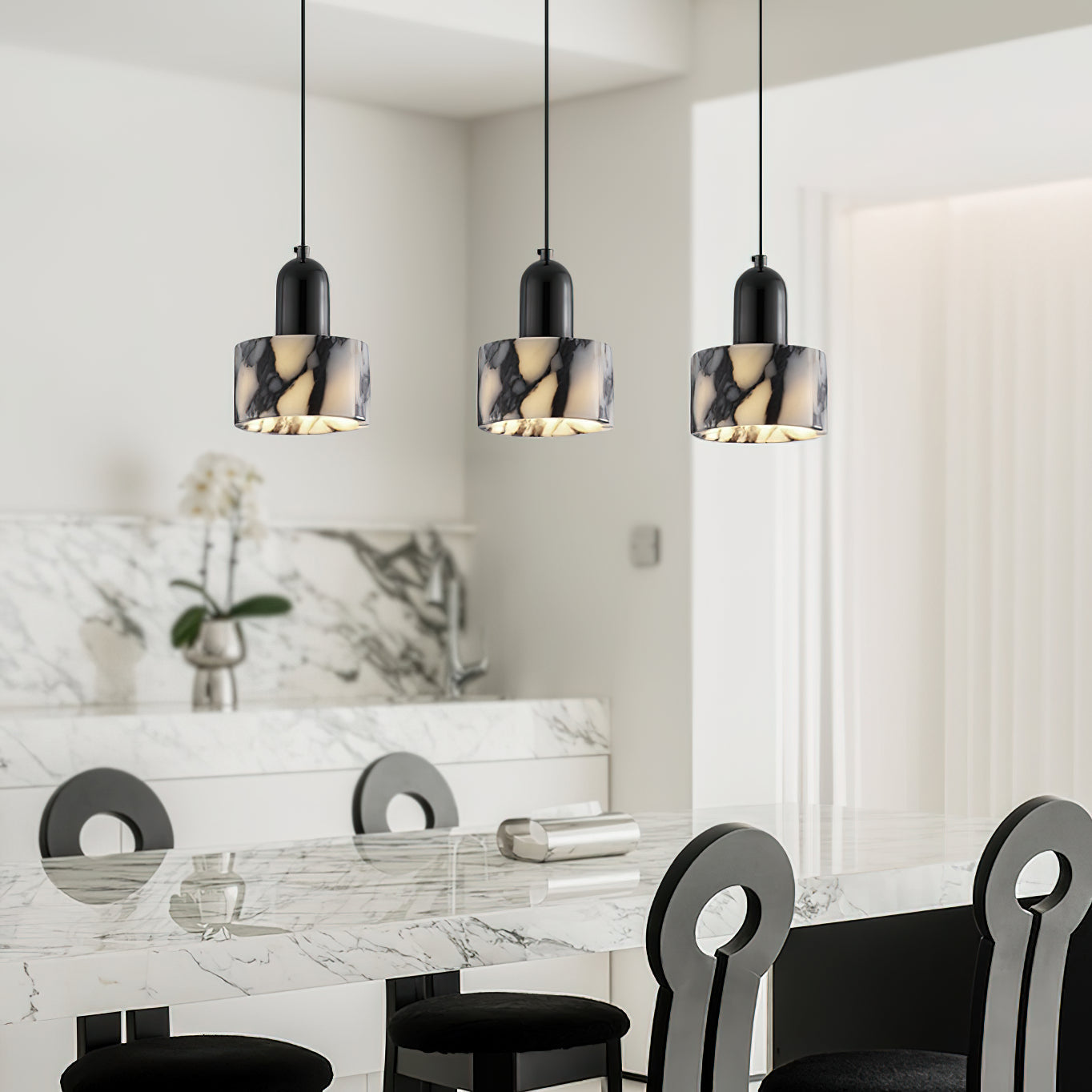 Flair Modern Minimalist Marble Pendant Lamp - Letslighting