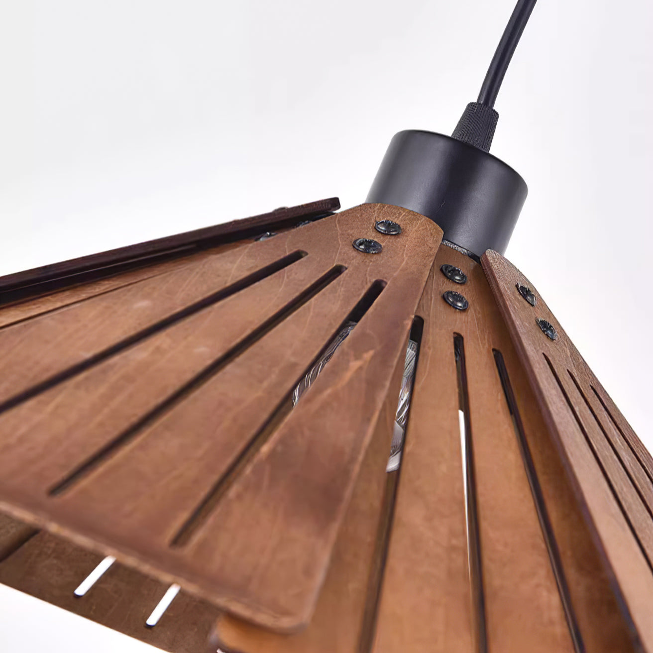 Delfina Pendant Lamp Wood Panel Wabi-Sabi Organic - Letslighting