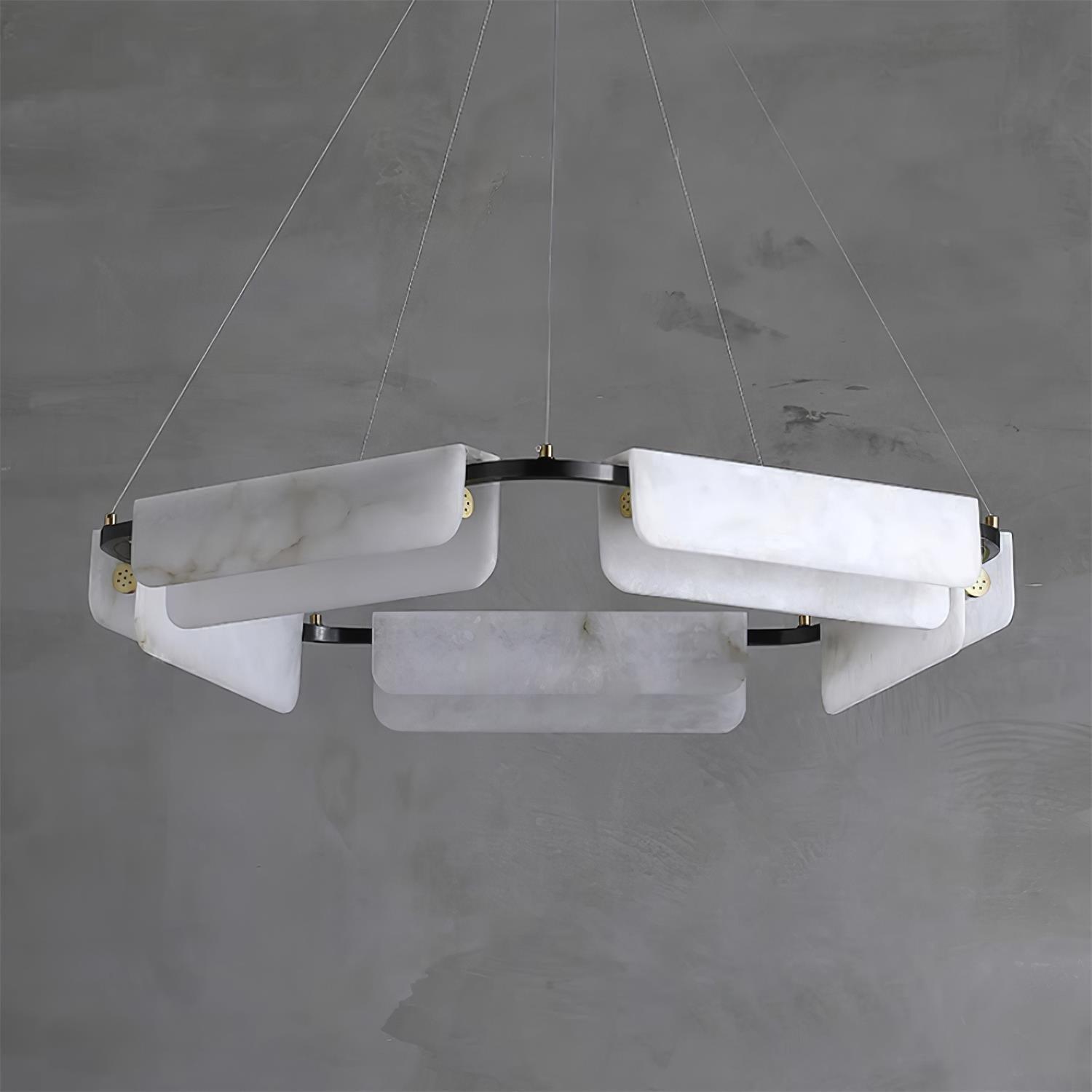 Circona Alabaster Pendant Light Chandelier