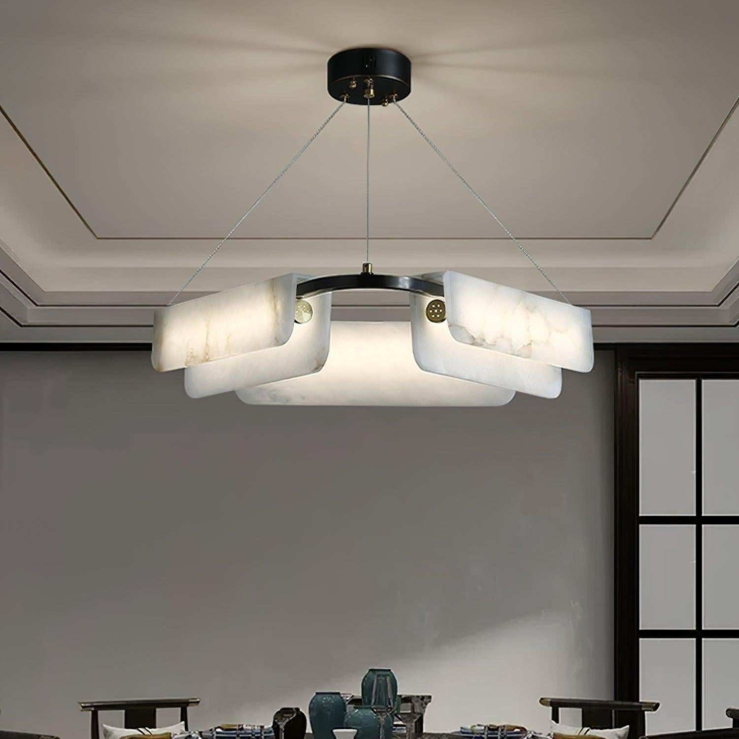 Circona Alabaster Pendant Light Chandelier