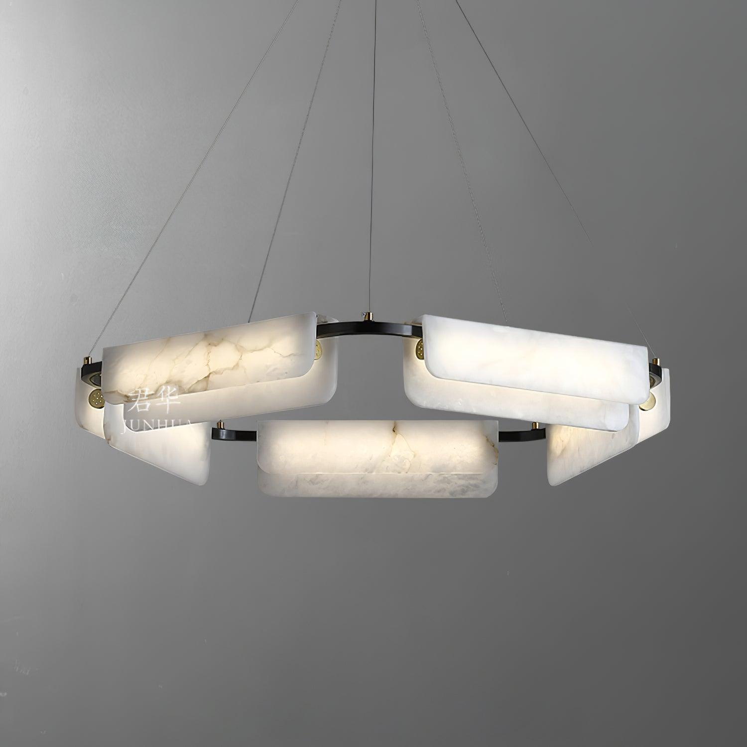 Circona Alabaster Pendant Light Chandelier