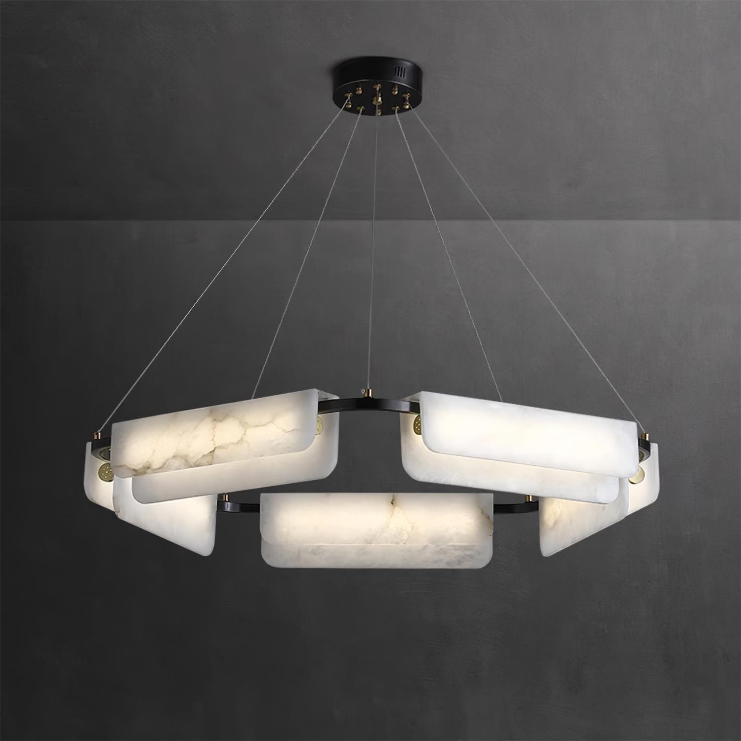 Circona Alabaster Pendant Light Chandelier