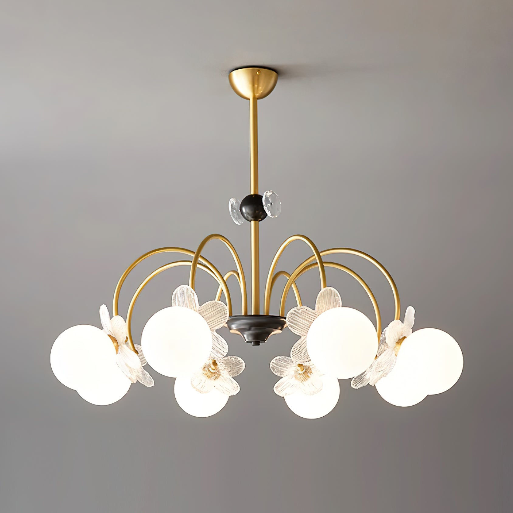Petalia Brass Chandelier - Letslighting