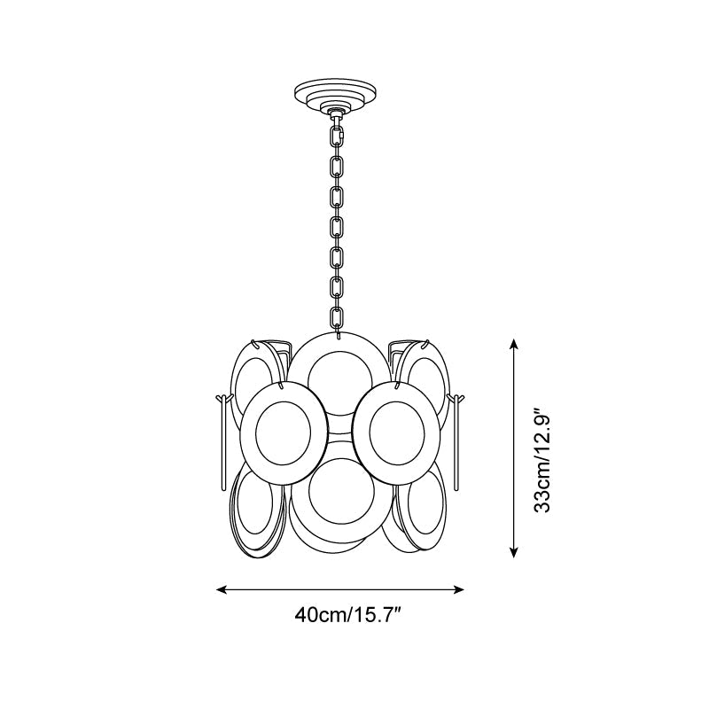 Delmar Pendant Lamp Vibrant Disc Play - Letslighting