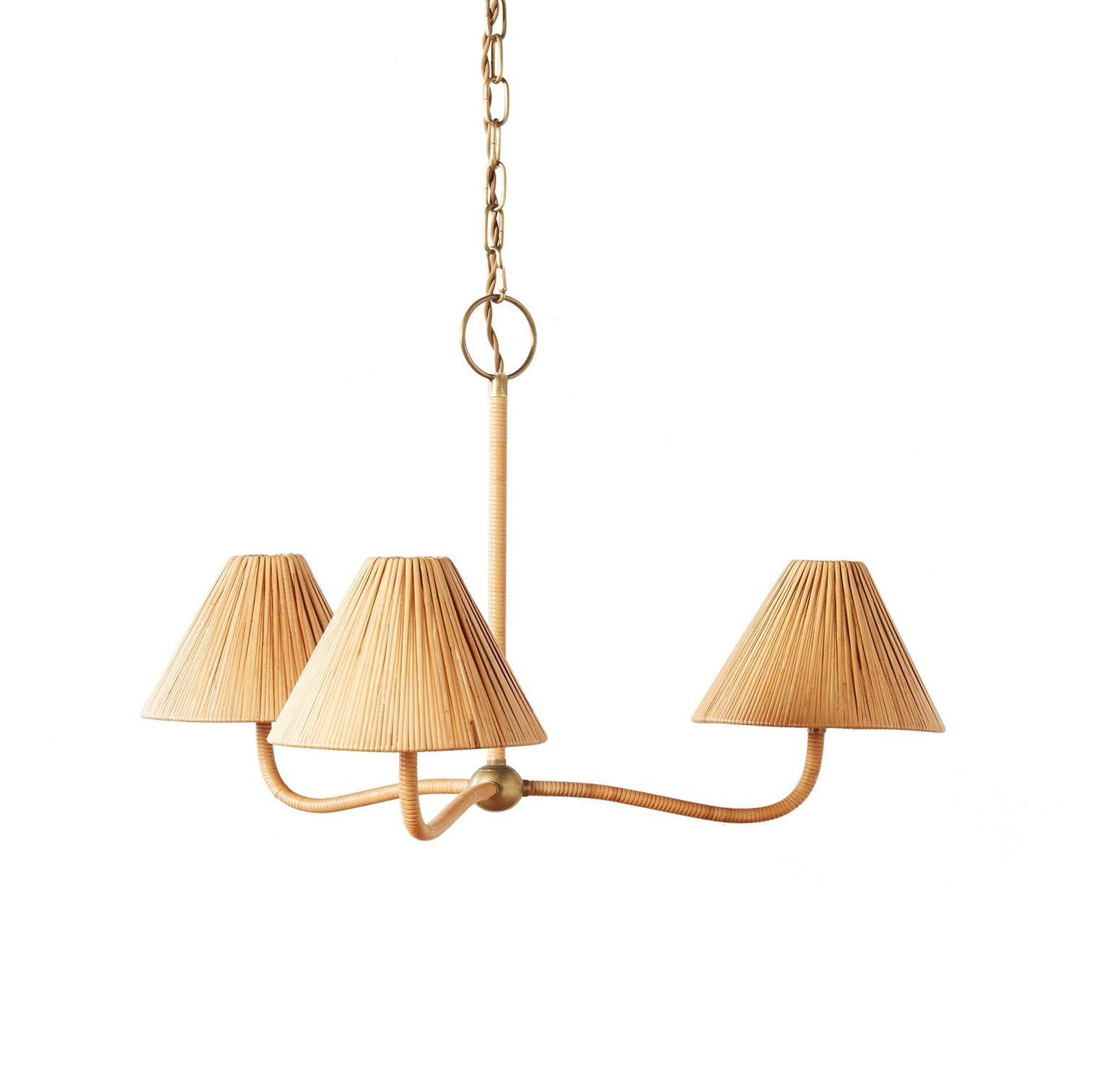 Delphine Elegance Natural Woven Rattan Chandelier - Letslighting