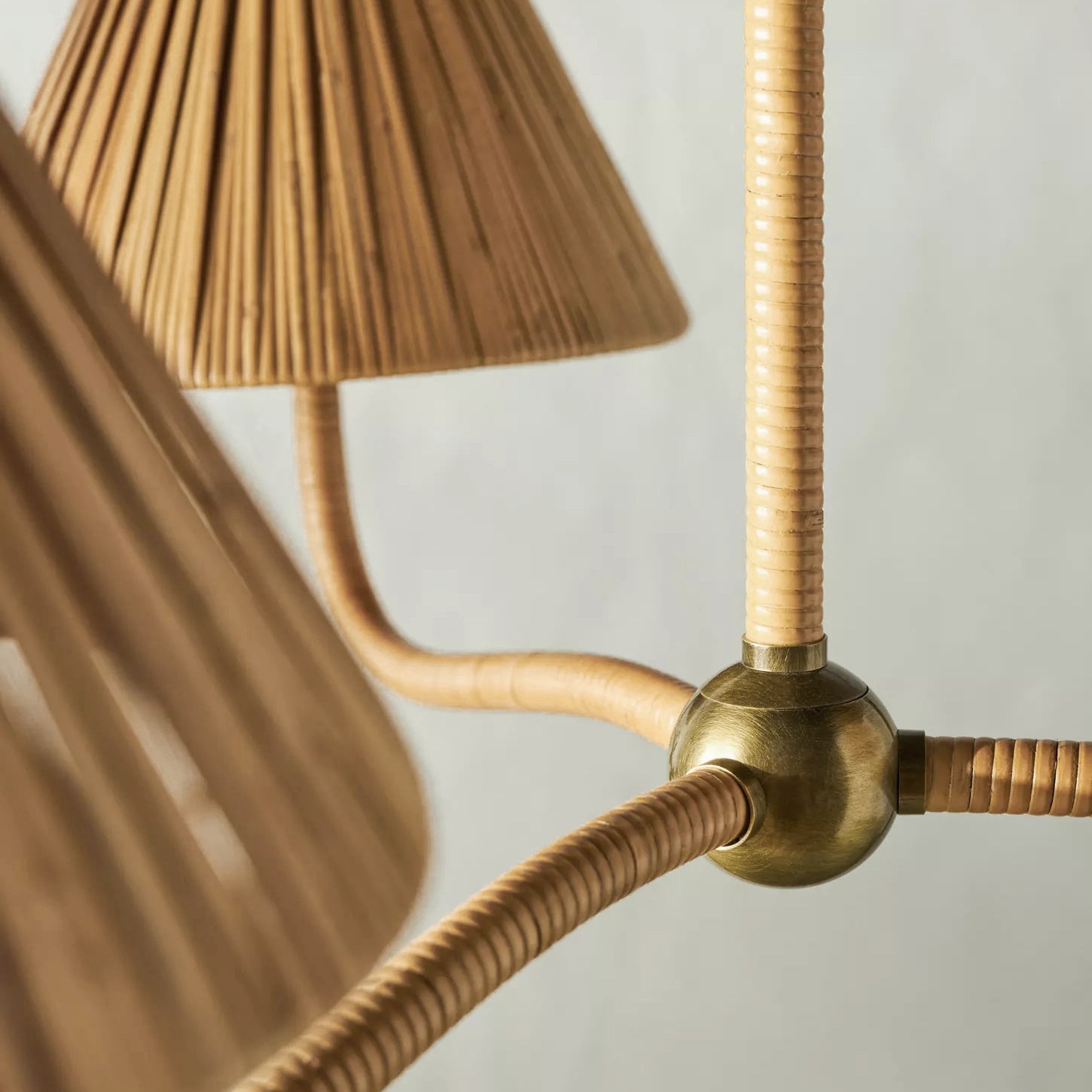 Delphine Elegance Natural Woven Rattan Chandelier - Letslighting