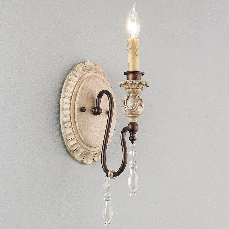 Quell Vintage Industrial Antique Wood Wall Lamp - Letslighting