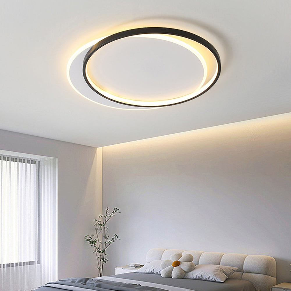 Quinn Modern Square Round Flush Mount Ceiling Light