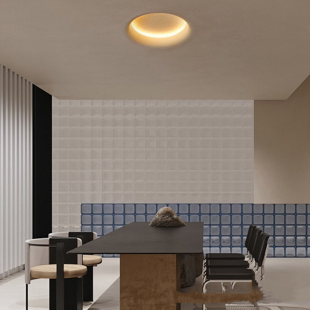 Elif Decorative Moon Metal Gypsum Wall Lamp