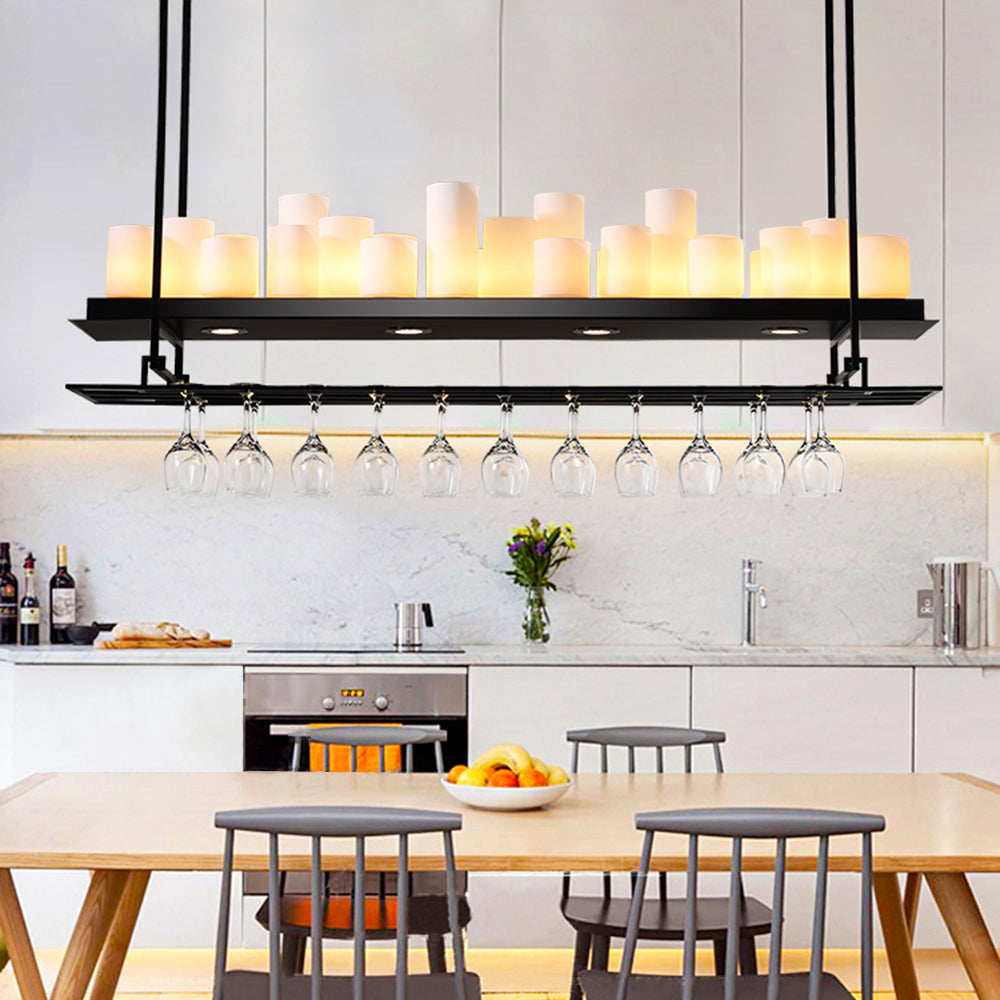 Epoch Candle Pendant Lighting for Kitchen Island Wine Glass Holder - Letslighting