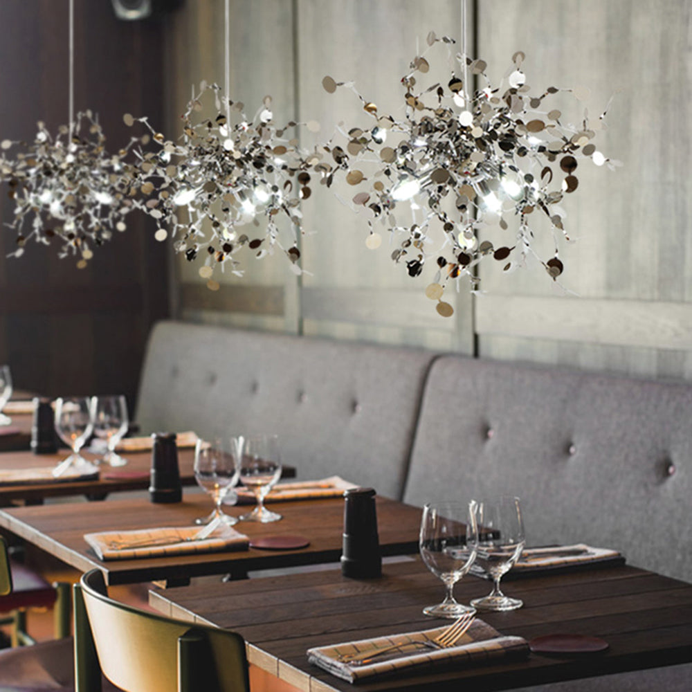 Olivia Artsy Classy Cluster Fireworks Pendant Light Metal