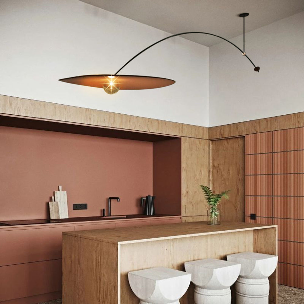 Arisha Minimalist LED Leaf Shaped Metal Pendant Light - Letslighting