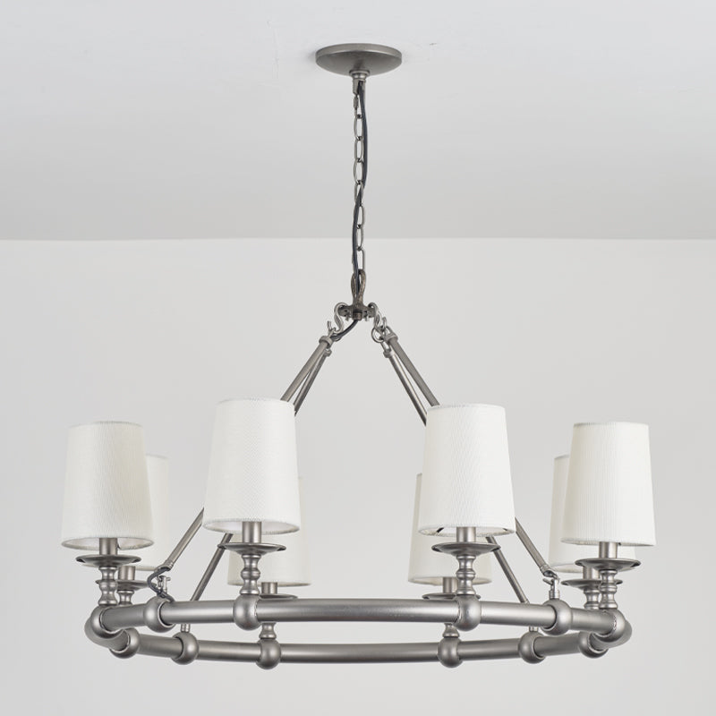 Unite Vintage Industrial Round Gold Chandelier - Letslighting