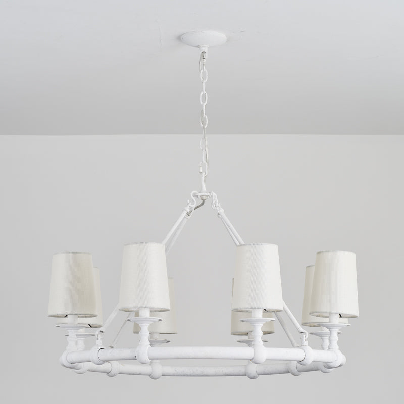 Unite Vintage Industrial Round Gold Chandelier - Letslighting
