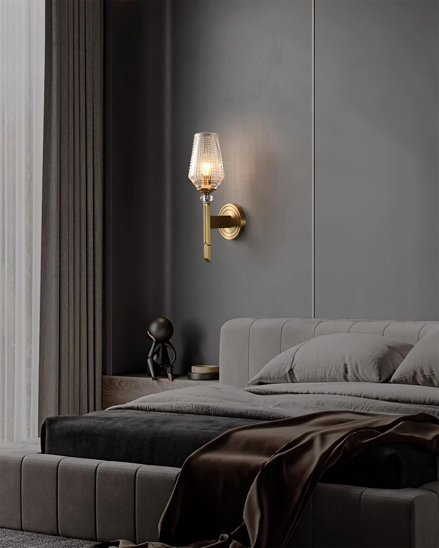 Lustra Wall Light Brass Crystal Elegant - Letslighting