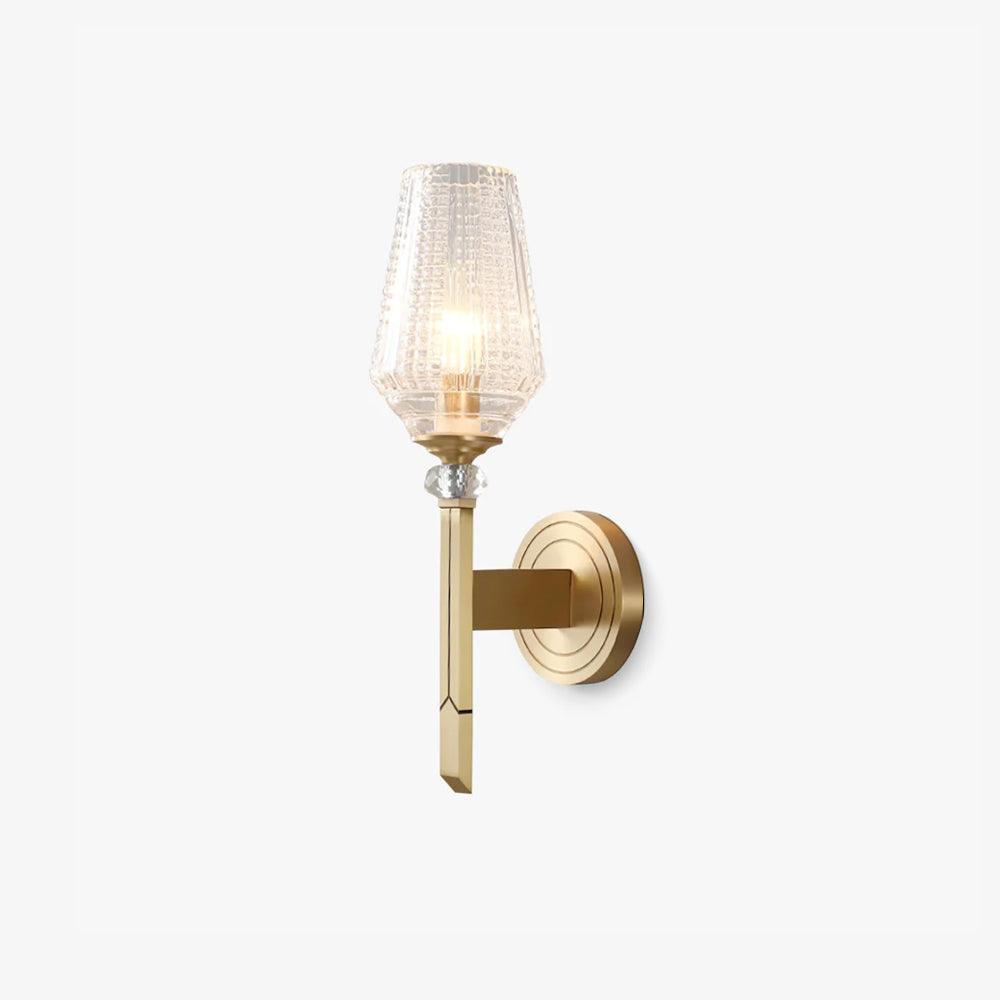 Lustra Wall Light Brass Crystal Elegant - Letslighting