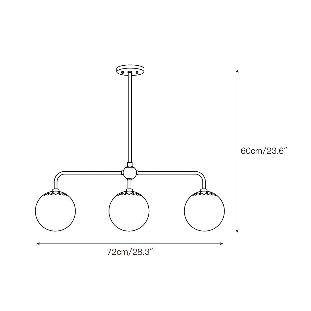 Yare Modern Minimalist Globe Chrome Glass Pendant Lamp - Letslighting