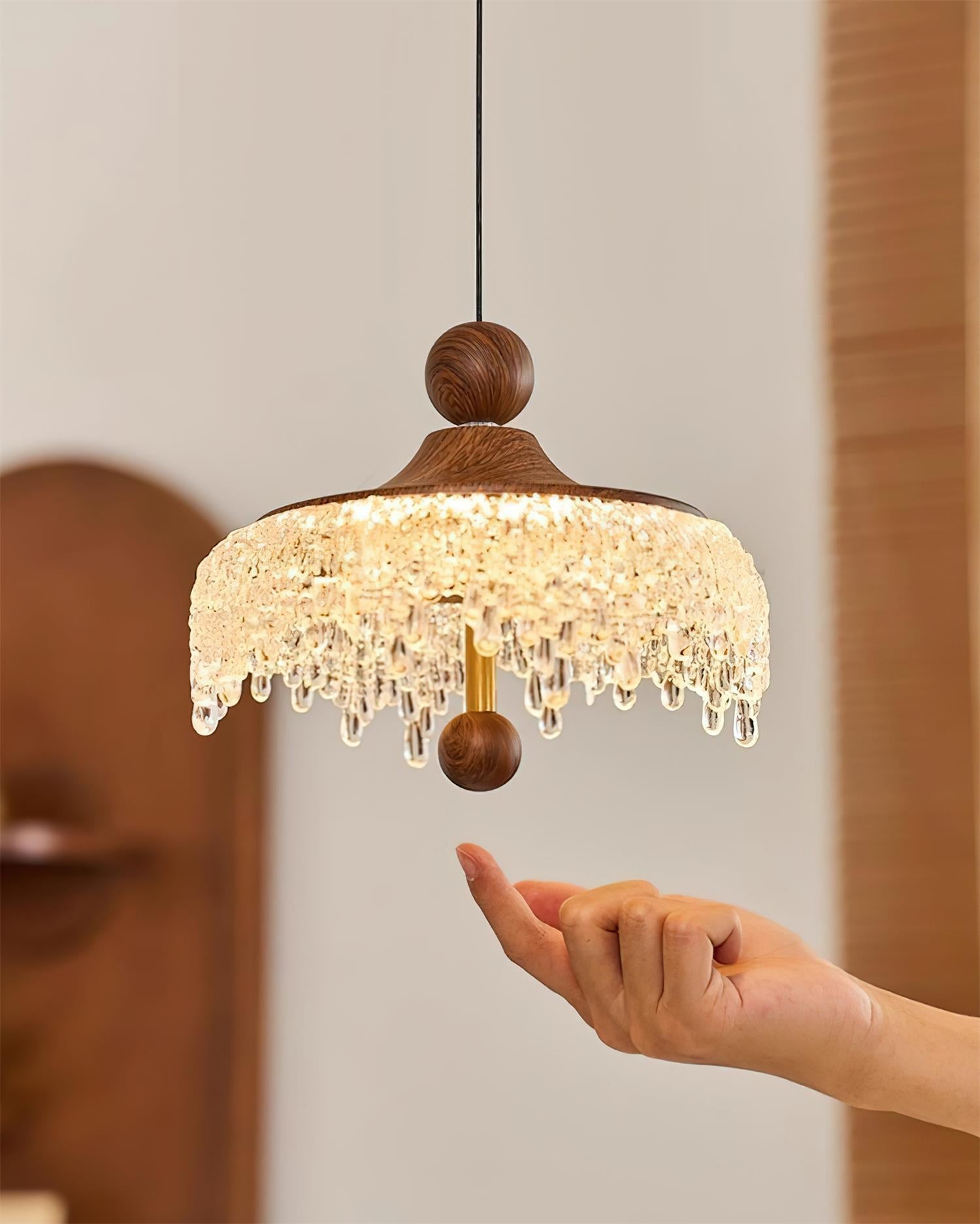 Dewdrop Pendant Lamp Rustic Crystalline Elegance - Letslighting