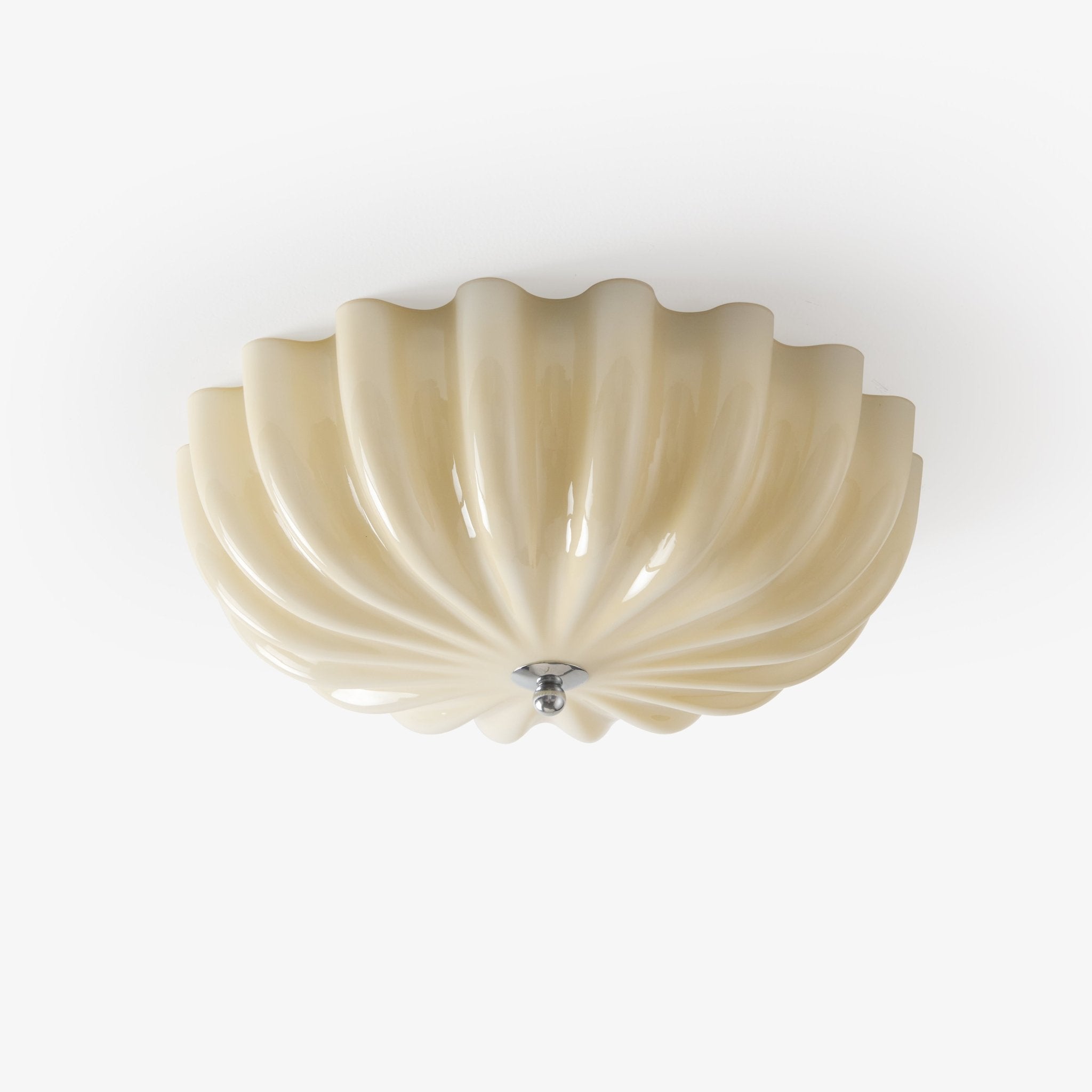Zerinos Premium Nordic Art Shell Wood Glass Ceiling Light - Letslighting