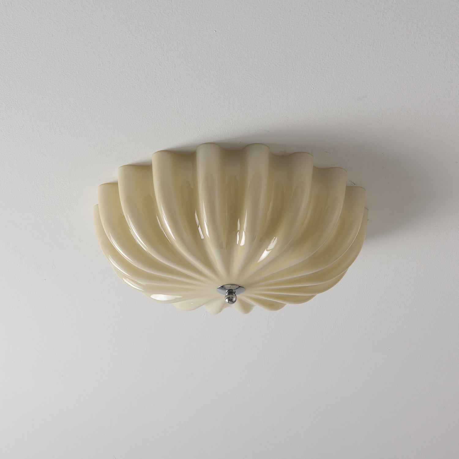 Zerinos Premium Nordic Art Shell Wood Glass Ceiling Light - Letslighting