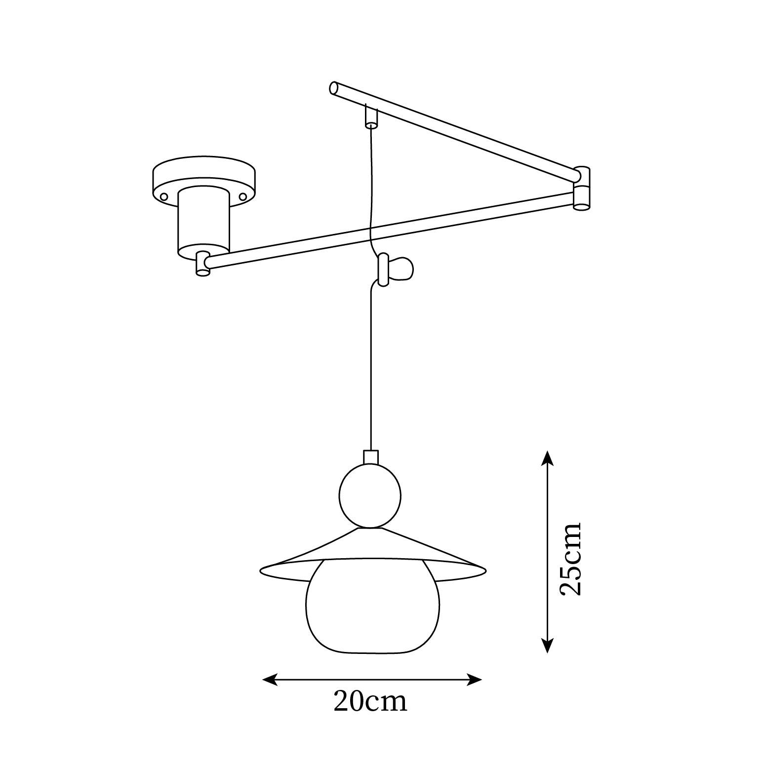 Diabolo Adjustable Arm Pendant Lamp - Letslighting