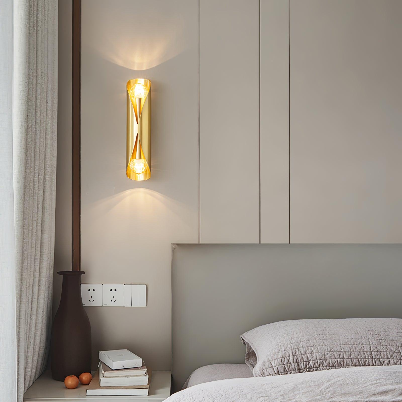 Avynila Modern Minimalist Diamonds Brass Wall Lamp - Letslighting