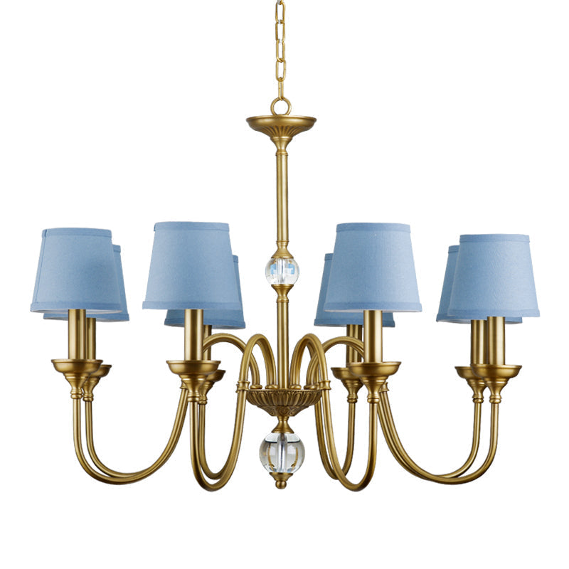 Blur Postmodern Luxury Brass Crystal Fabric Chandelier - Letslighting