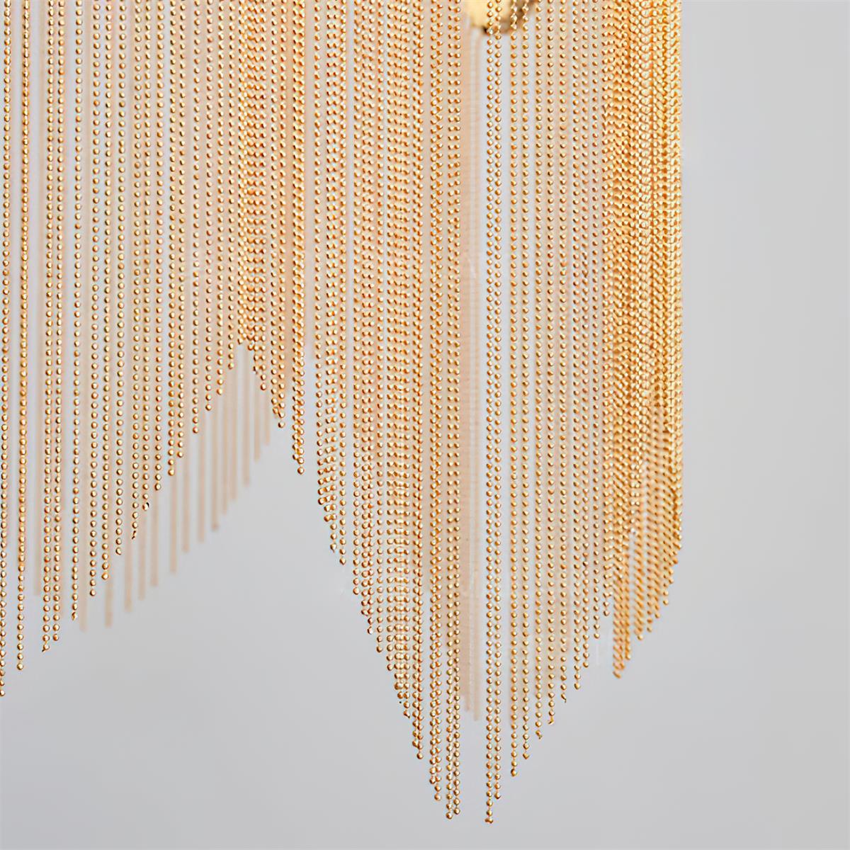 Pendant Lamp with Floral Petal Fabric Shade Fringe Bohemian - Letslighting