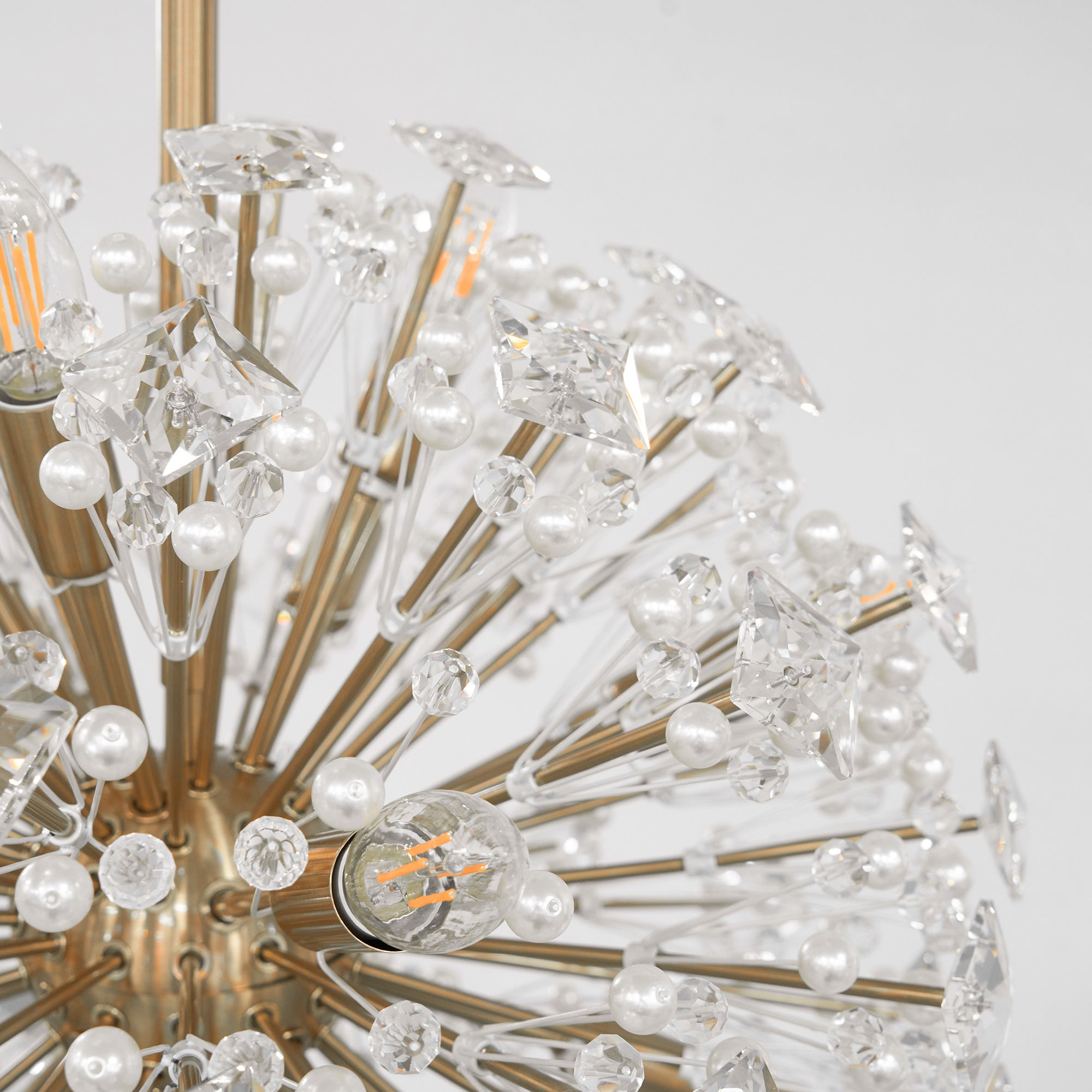 Aurora Chandelier Dickinson Gold Crystal Starburst - Letslighting