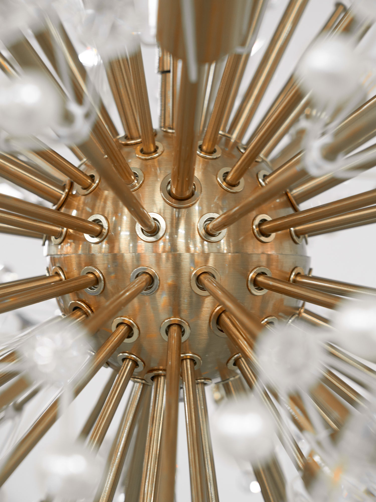 Aurora Chandelier Dickinson Gold Crystal Starburst - Letslighting