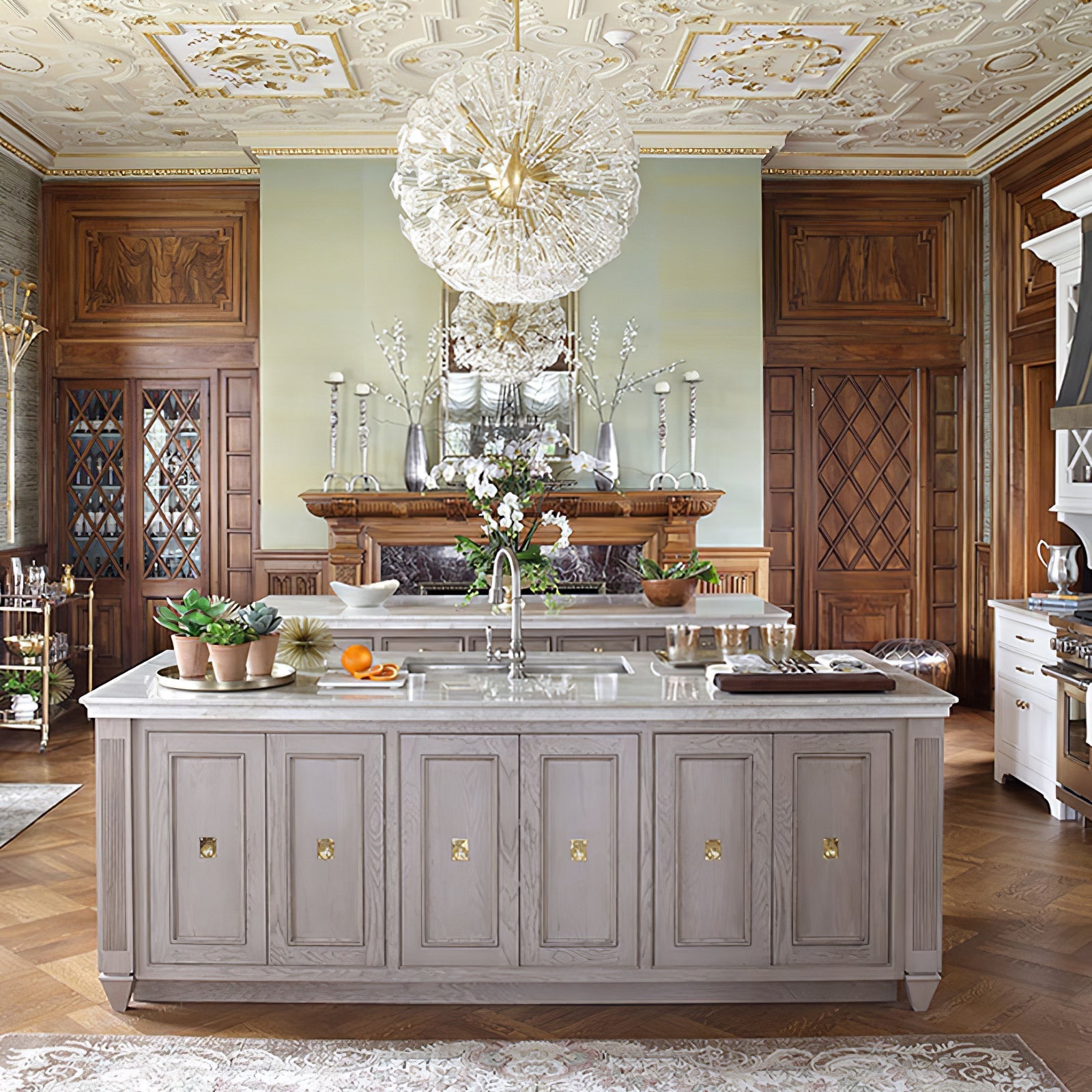 Aurora Chandelier Dickinson Gold Crystal Starburst - Letslighting