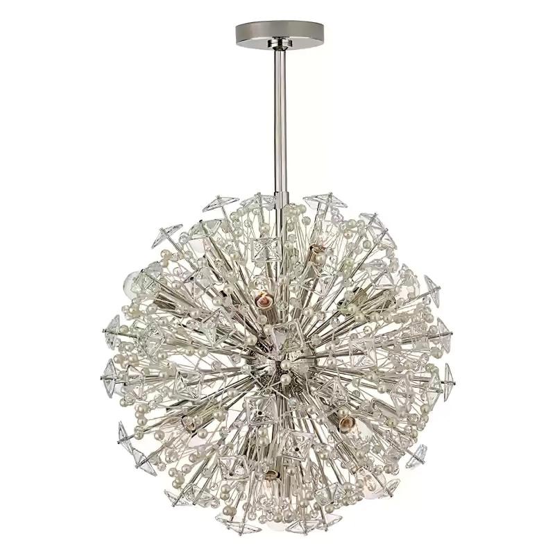 Aurora Chandelier Dickinson Gold Crystal Starburst - Letslighting