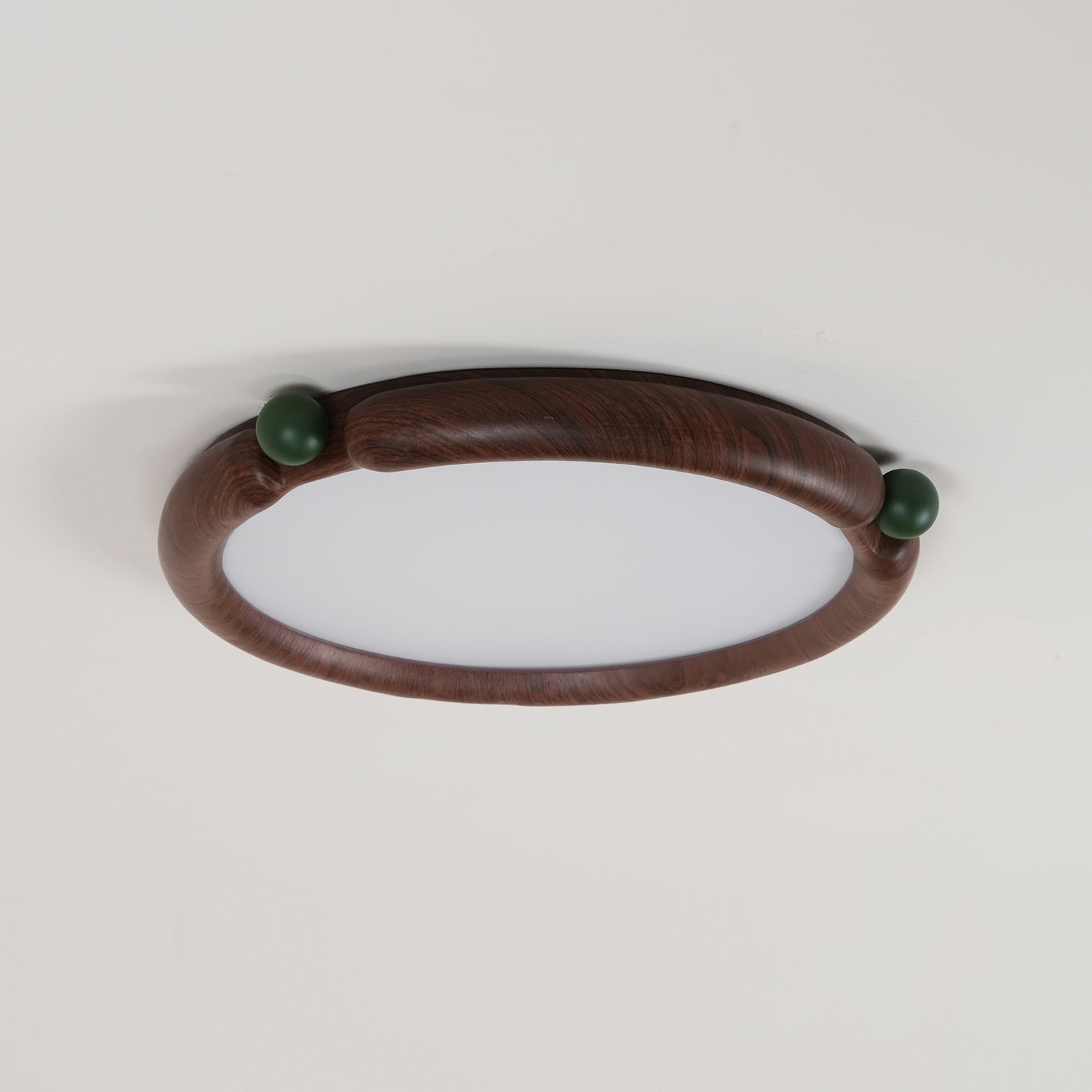 Ceiling Light Round Acrylic Panel Walnut Resin A/B Model Natural - Letslighting