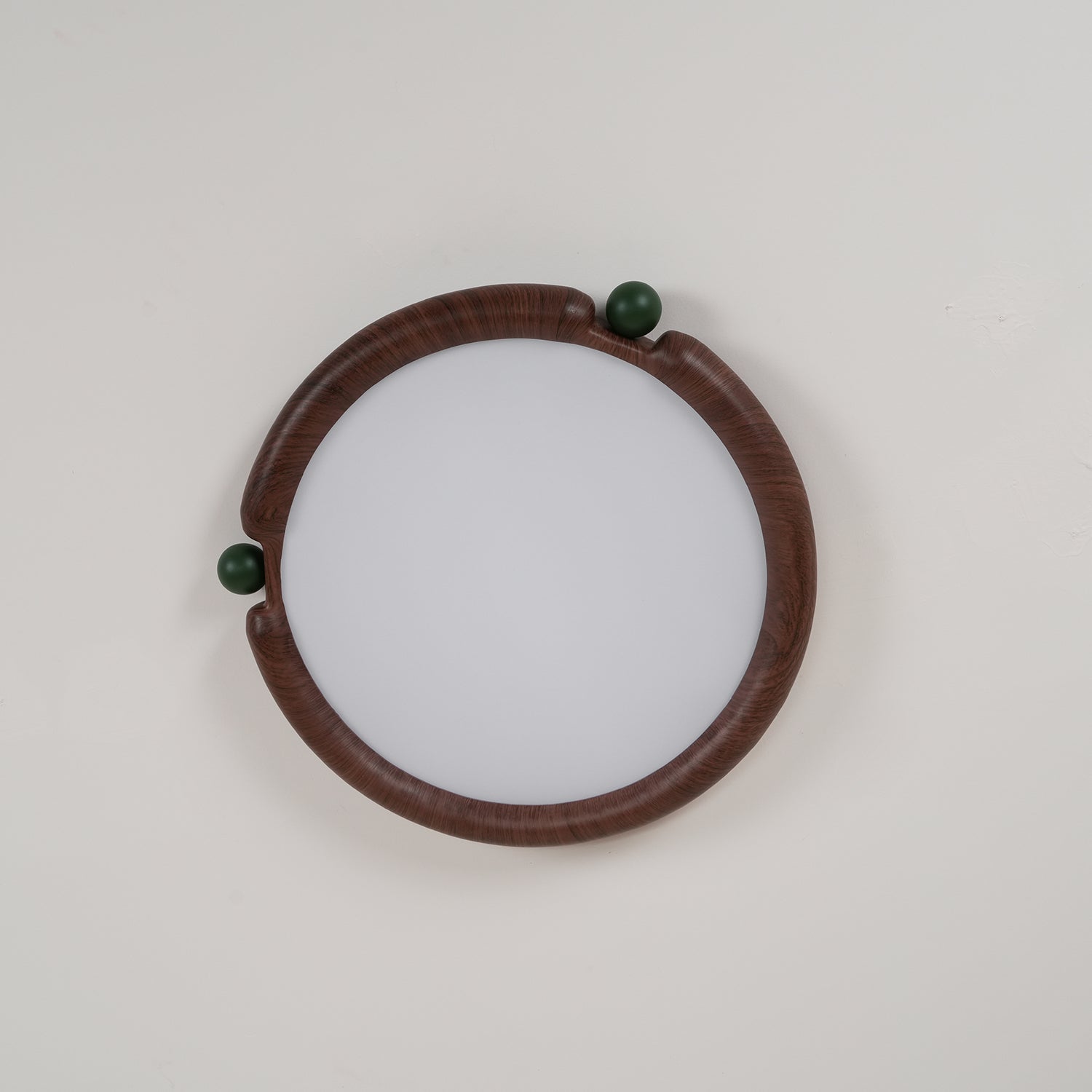Ceiling Light Round Acrylic Panel Walnut Resin A/B Model Natural - Letslighting
