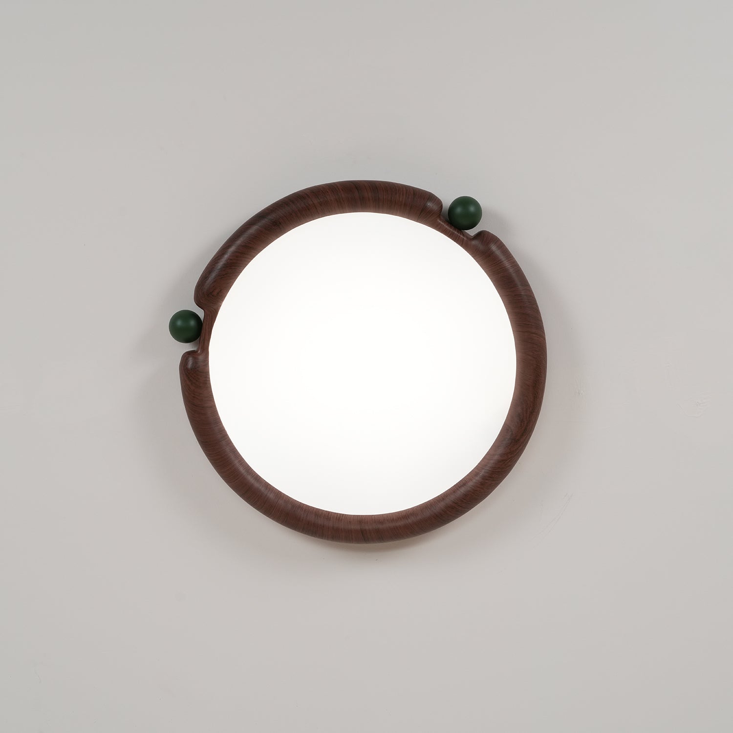 Ceiling Light Round Acrylic Panel Walnut Resin A/B Model Natural - Letslighting