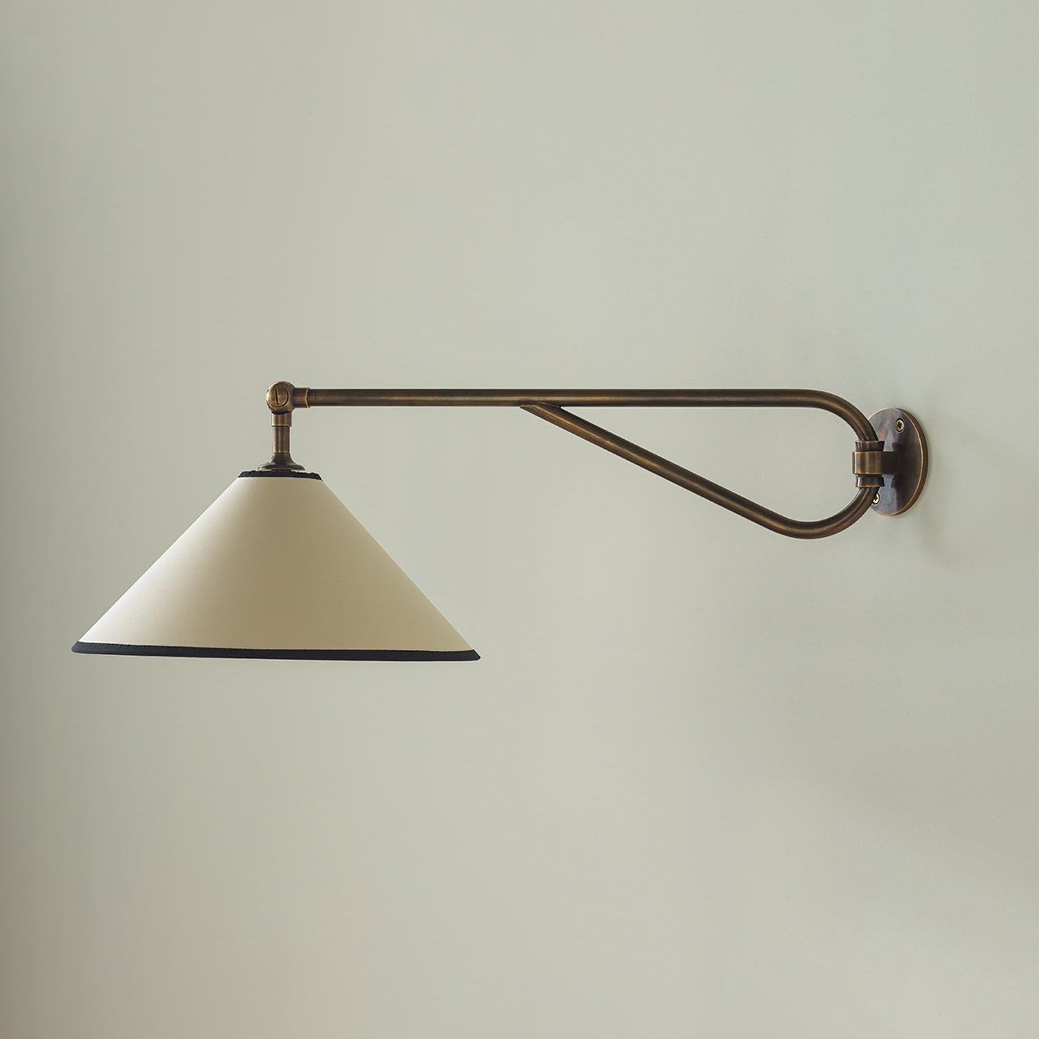Hymn Vintage Brass Fabric Wall Lamp - Letslighting