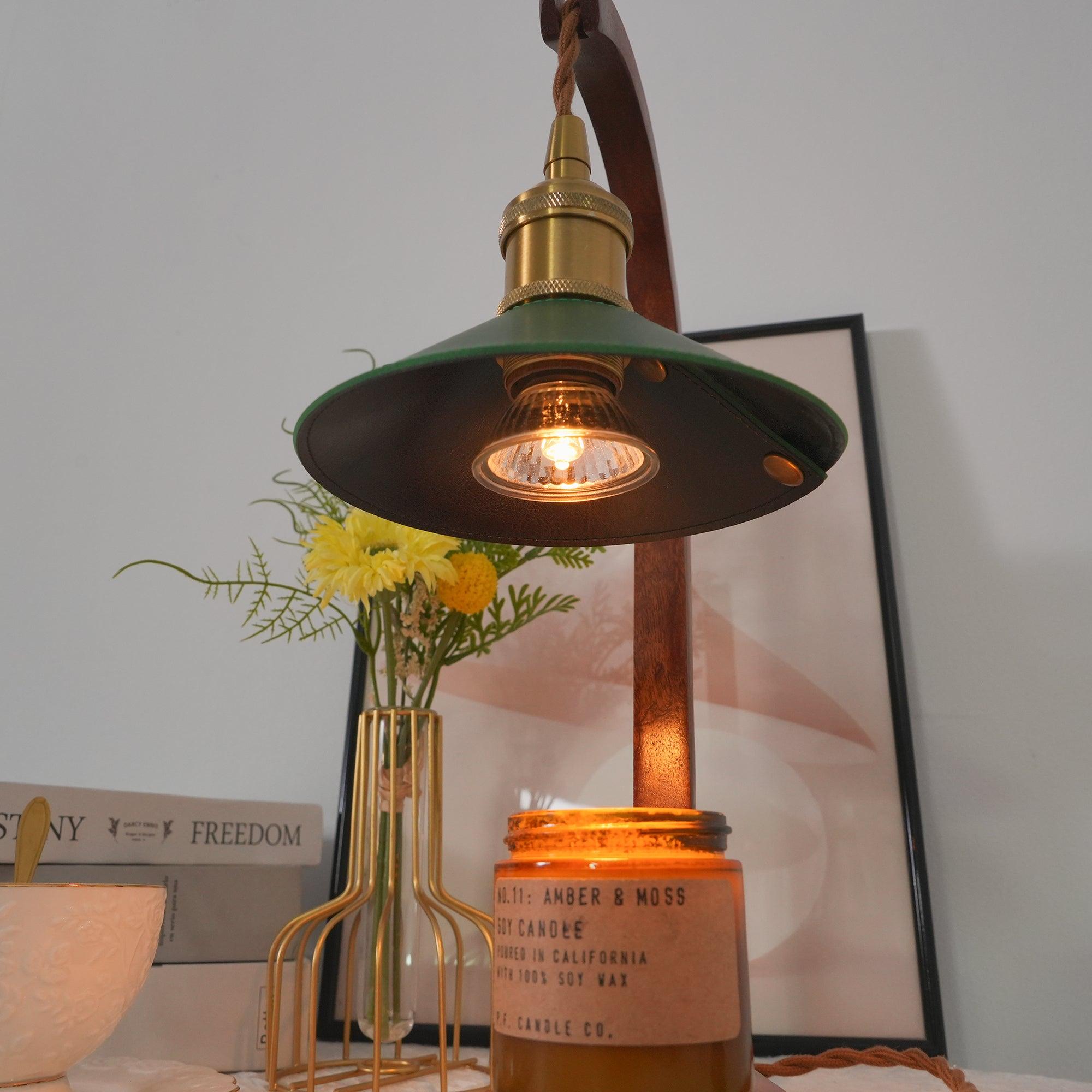 Eden Green Wood Table Lamp - Letslighting