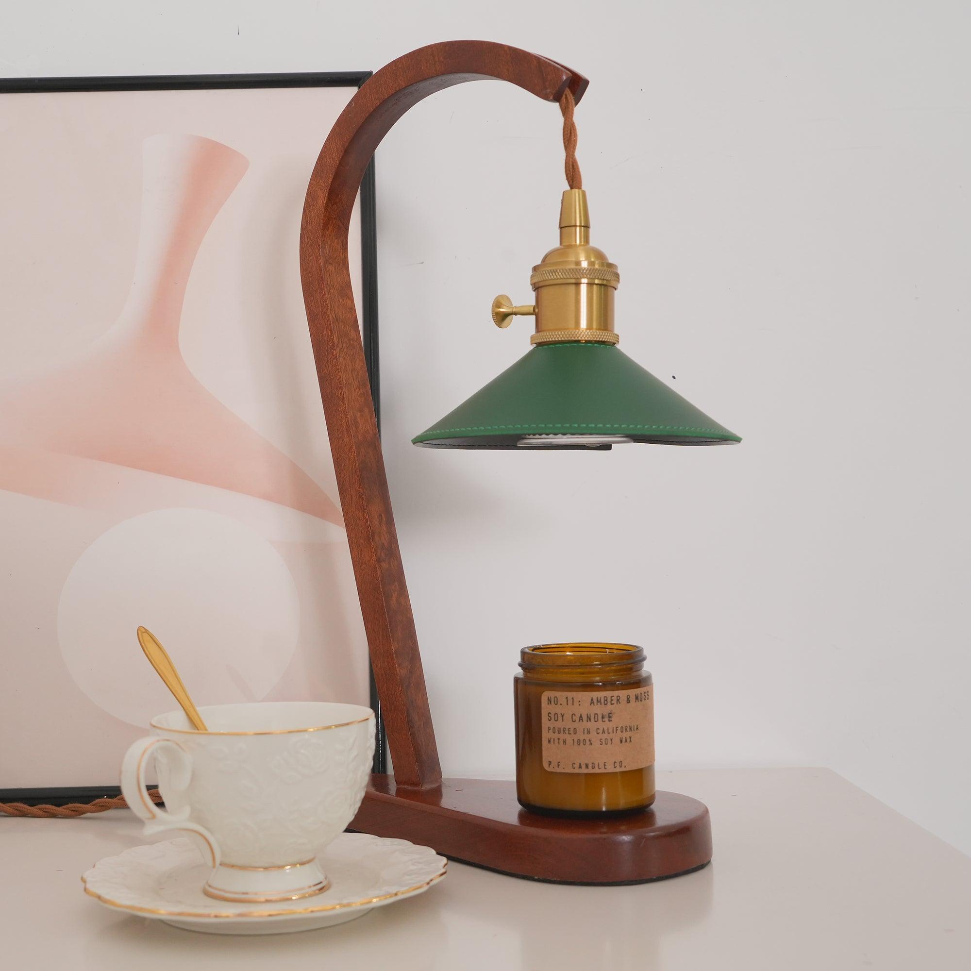 Eden Green Wood Table Lamp - Letslighting