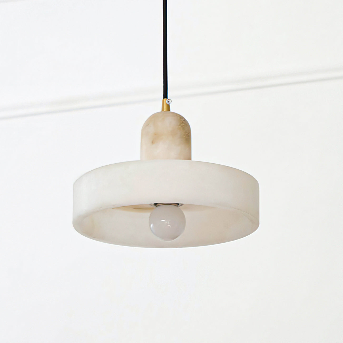 Luste Disc Orb Alabaster Pendant Light - Letslighting