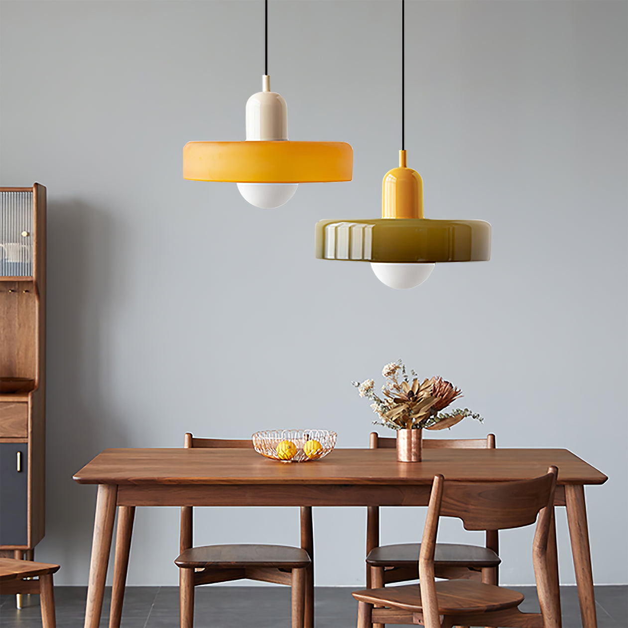 Jovial Minimalist Disc Orb Swag Glass Pendant Lights Plug-in - Letslighting