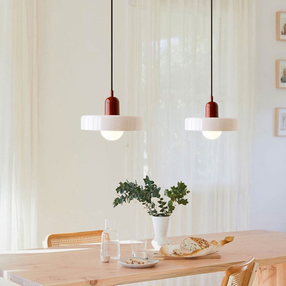 Ideal Modern Minimalist Disc Orb Glass Pendant Light - Letslighting