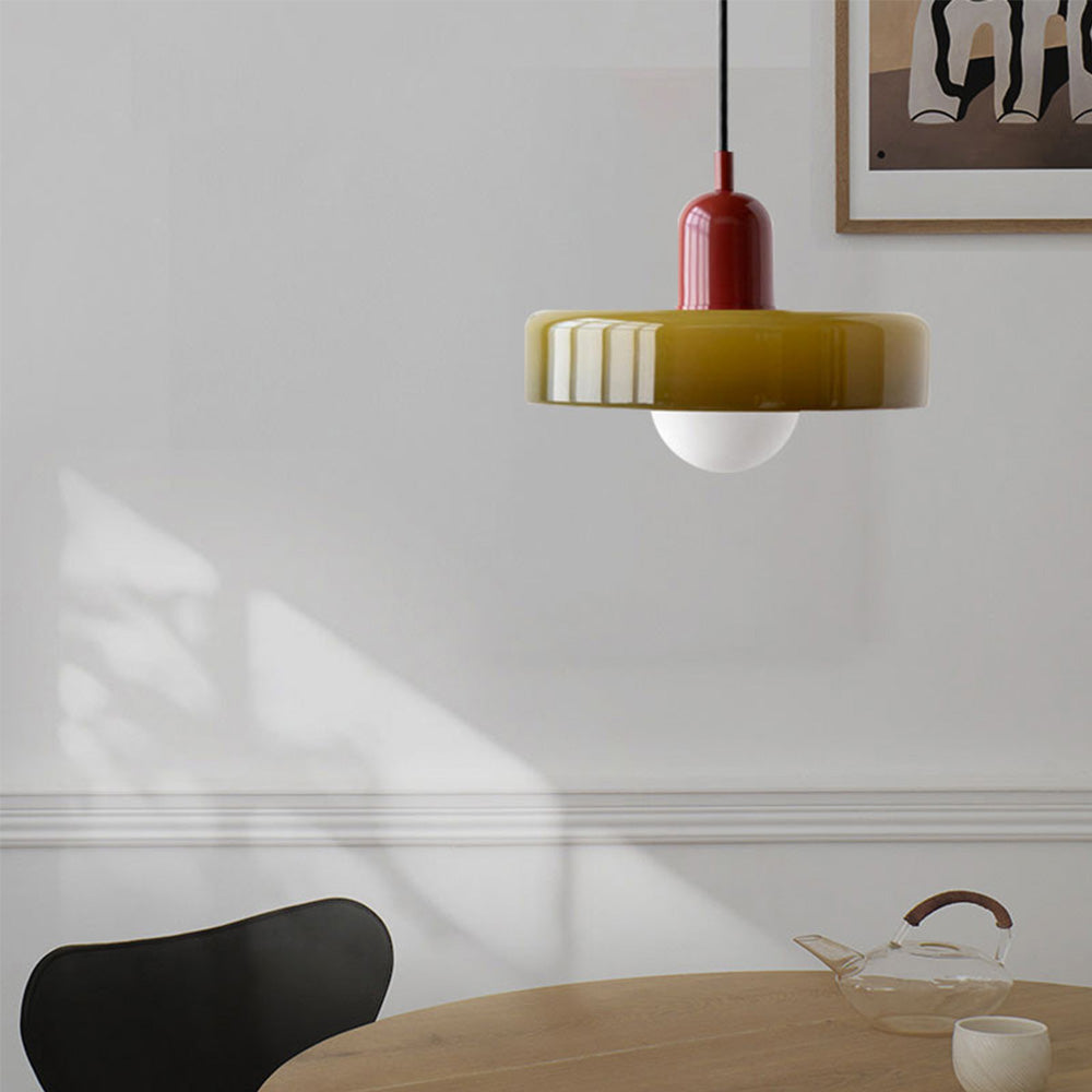 Ideal Modern Minimalist Disc Orb Glass Pendant Light - Letslighting