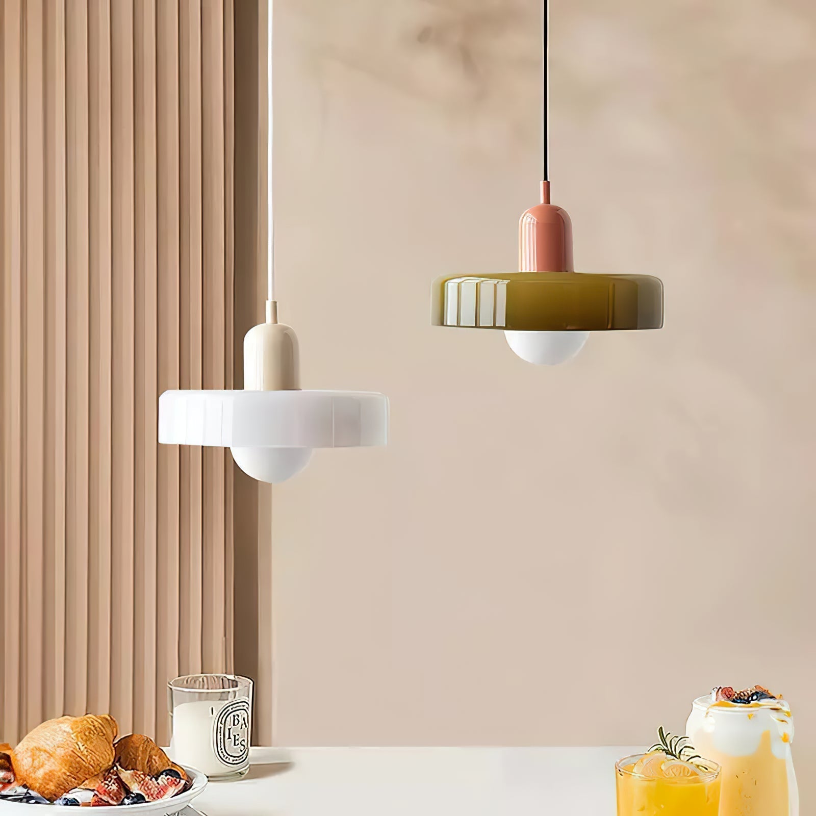 Ideal Modern Minimalist Disc Orb Glass Pendant Light - Letslighting