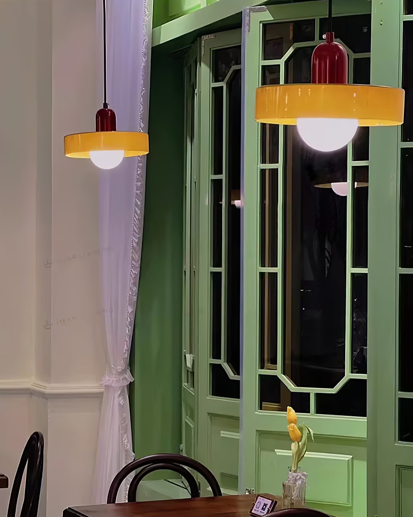 Jovial Minimalist Disc Orb Swag Glass Pendant Lights Plug-in - Letslighting