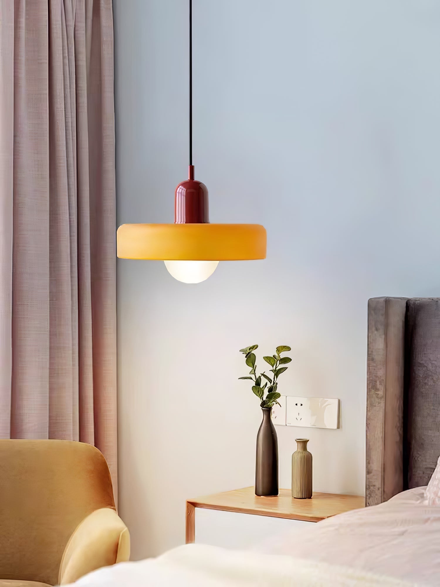 Ideal Modern Minimalist Disc Orb Glass Pendant Light - Letslighting